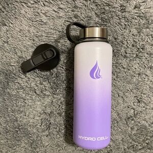 HYDRO CELL Stainless Steel Insulated Water Bottle Lavender White 40 oz